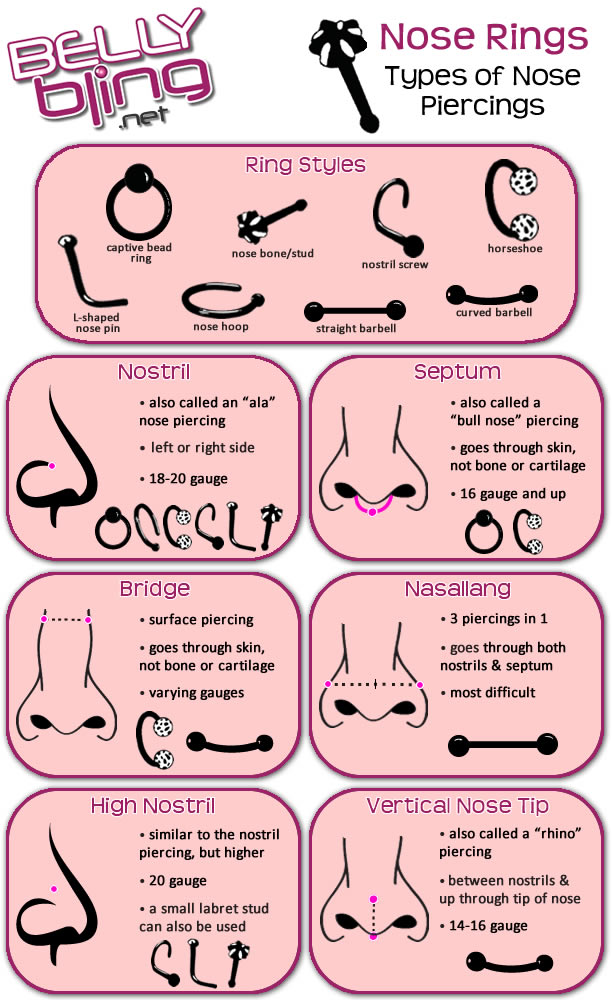 Body Piercings Chart